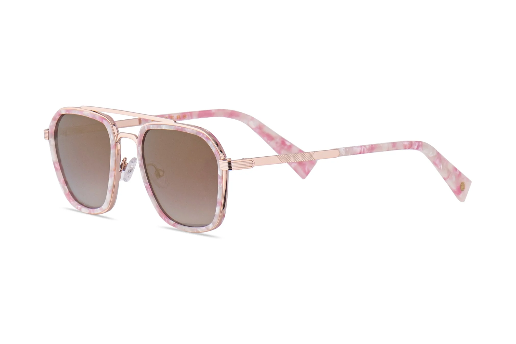 Rose Gold W/Grey Gradient Lenses / Gold Mirror Flash