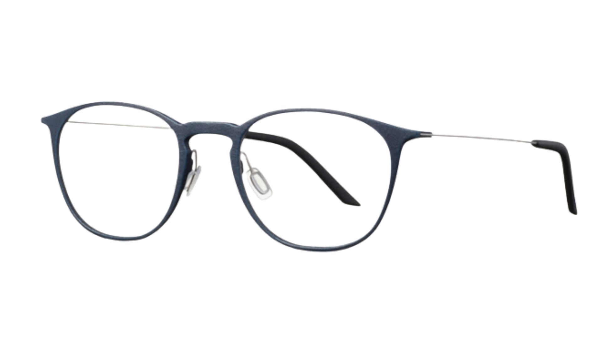 Atlantic Blue - Silver Brushed Temple