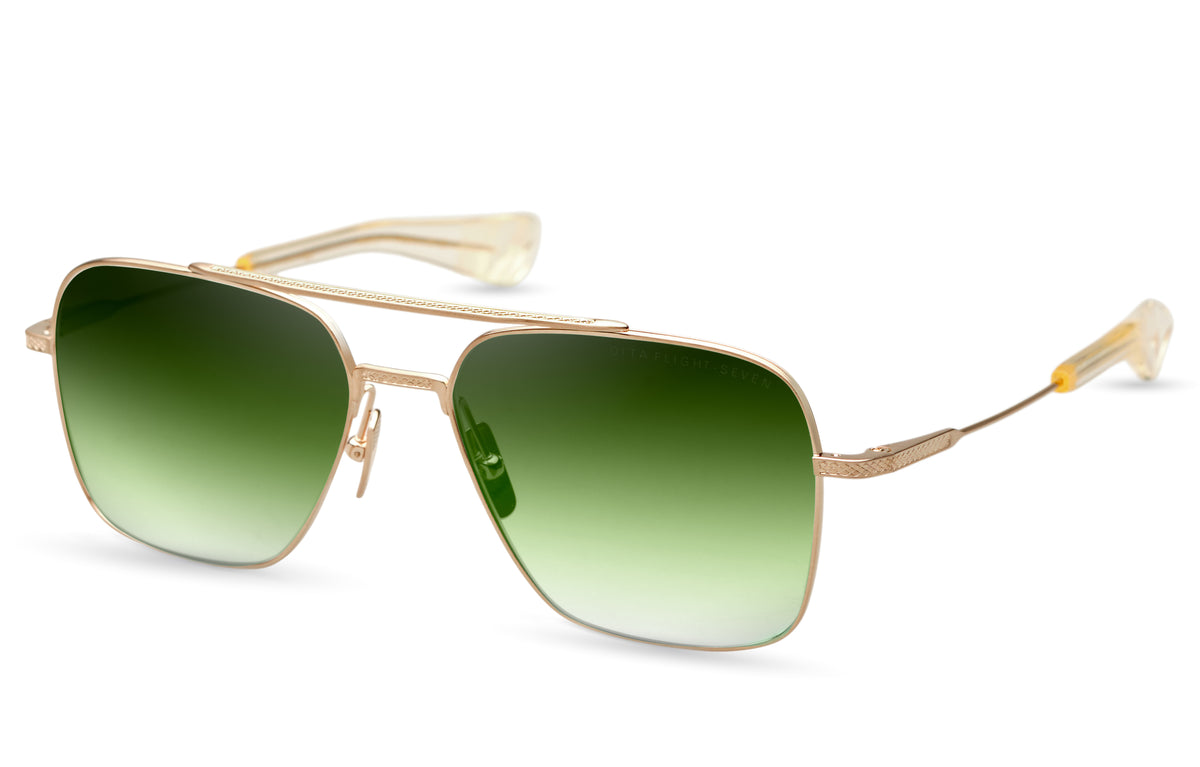 07/Brushed White Gold Dk. Green to Clear