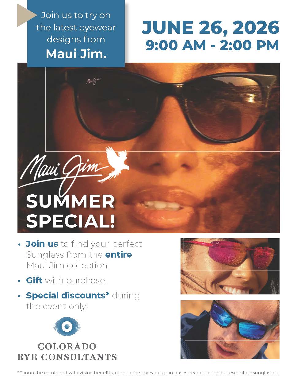 Maui Jim POP-UP Event June 26, 2026  9am-2pm