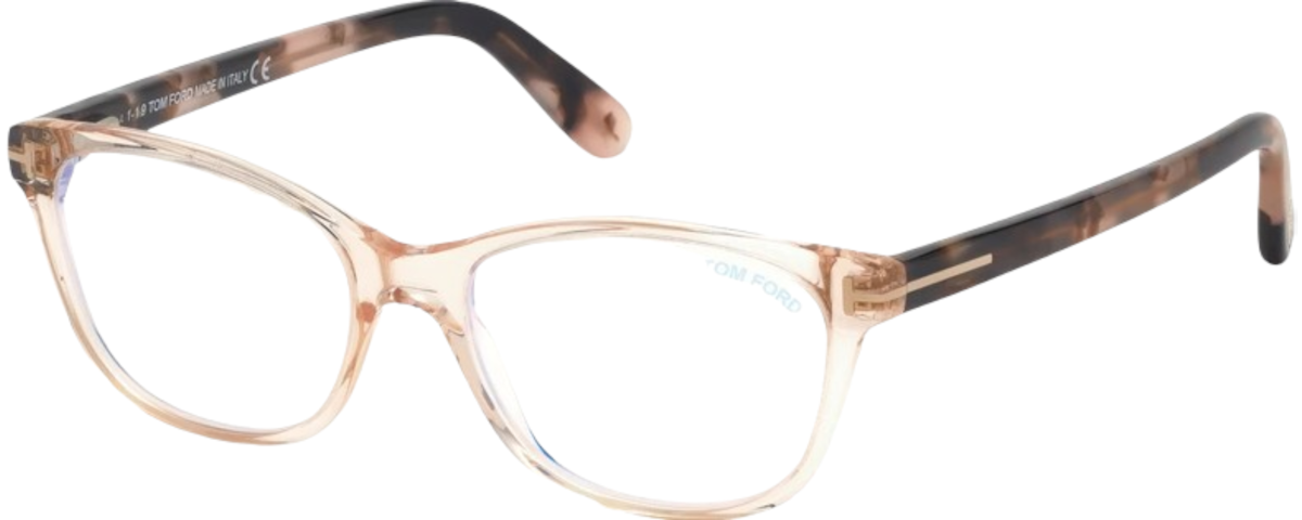 Shiny Transp. Pink, Vintage Pink Havana, Rose Gold/ Blue Block Lenses