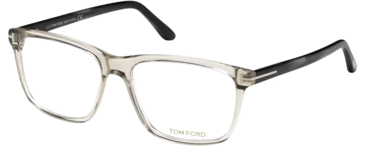 Transp. Grey W. Grey Striped Blue Horn Temples/ Blue Block Lenses