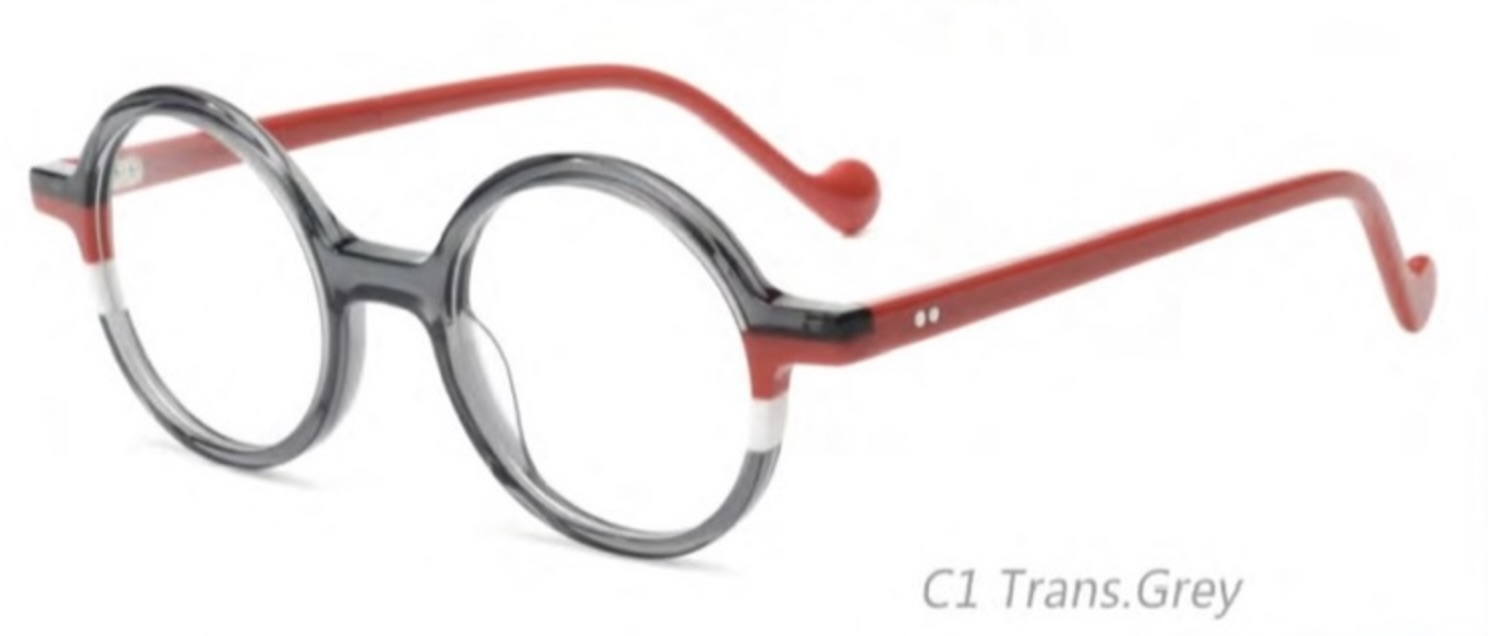 C1 TRANS GREY/RED/WHITE