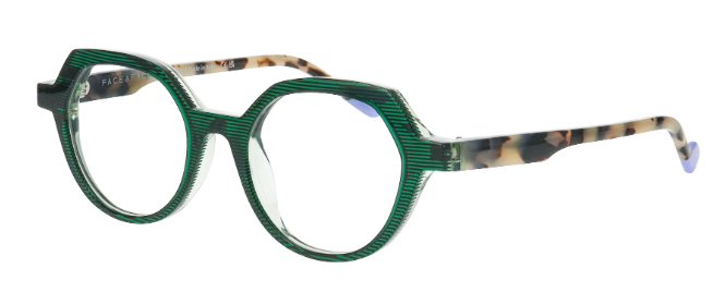 1107-Transparent Striped Dark Green 