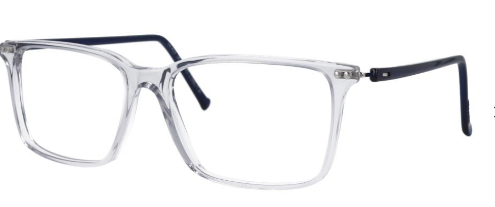 Clear with Blue temples