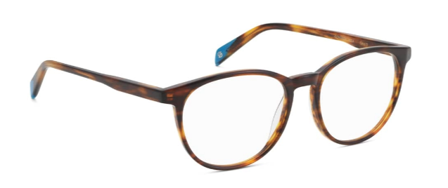 Brown Havana + Azure Blue