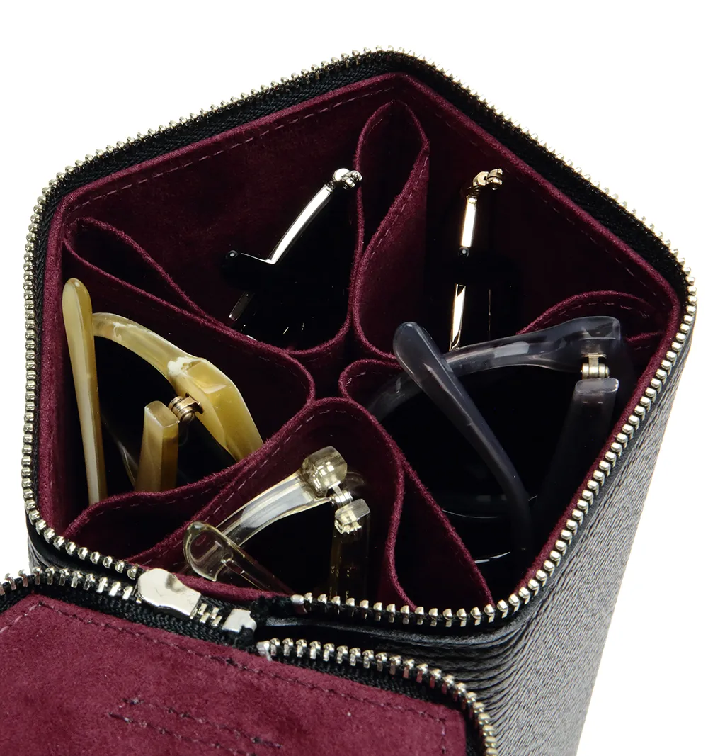 PENTAGONAL PRISM BOX / BLACK/BORDEAUX