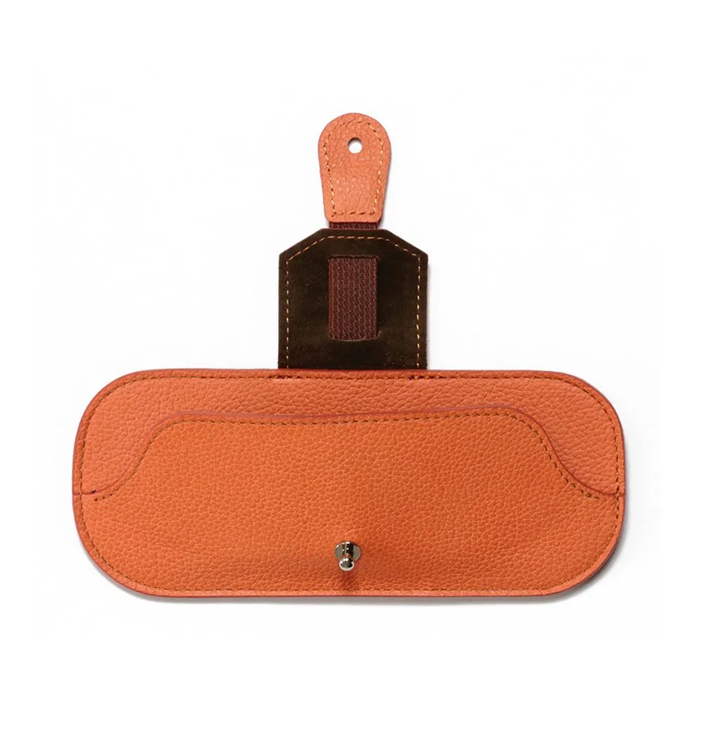 SHRINK LEATHER SMART CASE / ORANGE/BROWN