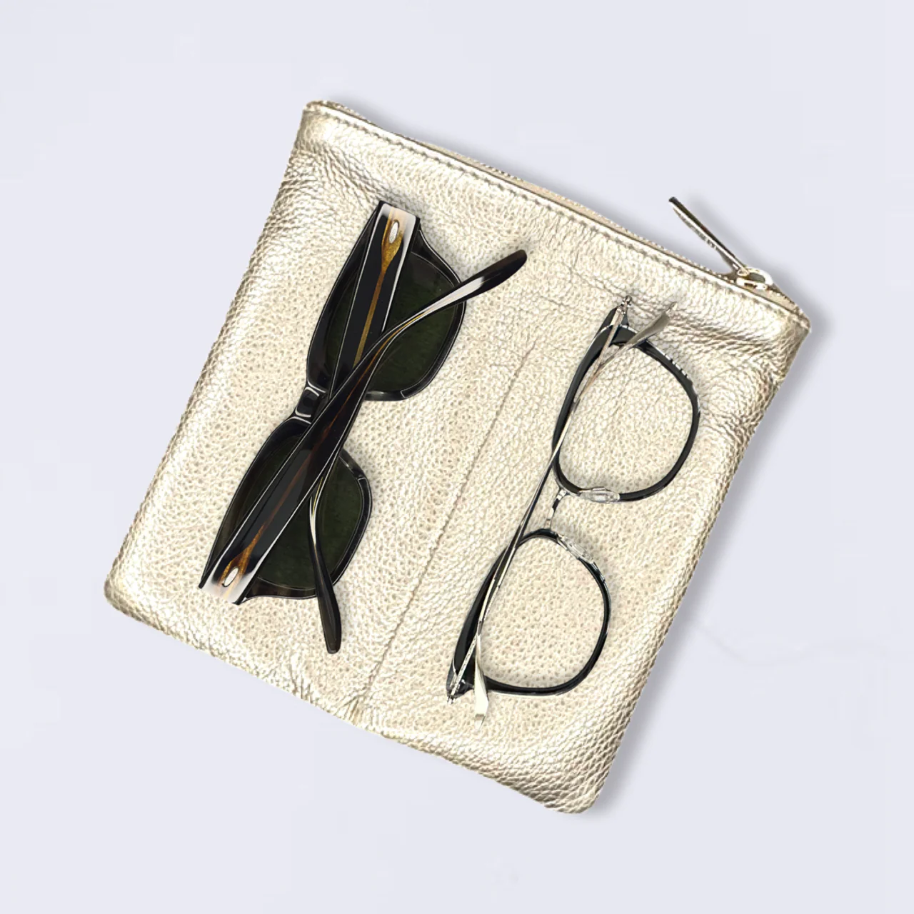 LEATHER CASE / GOLD METALLIC