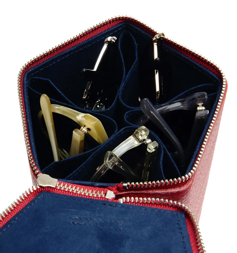 PENTAGONAL PRISM BOX / RED/NAVY