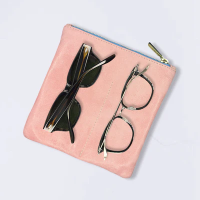LEATHER CASE / ACID PINK LT BLUE GOLD