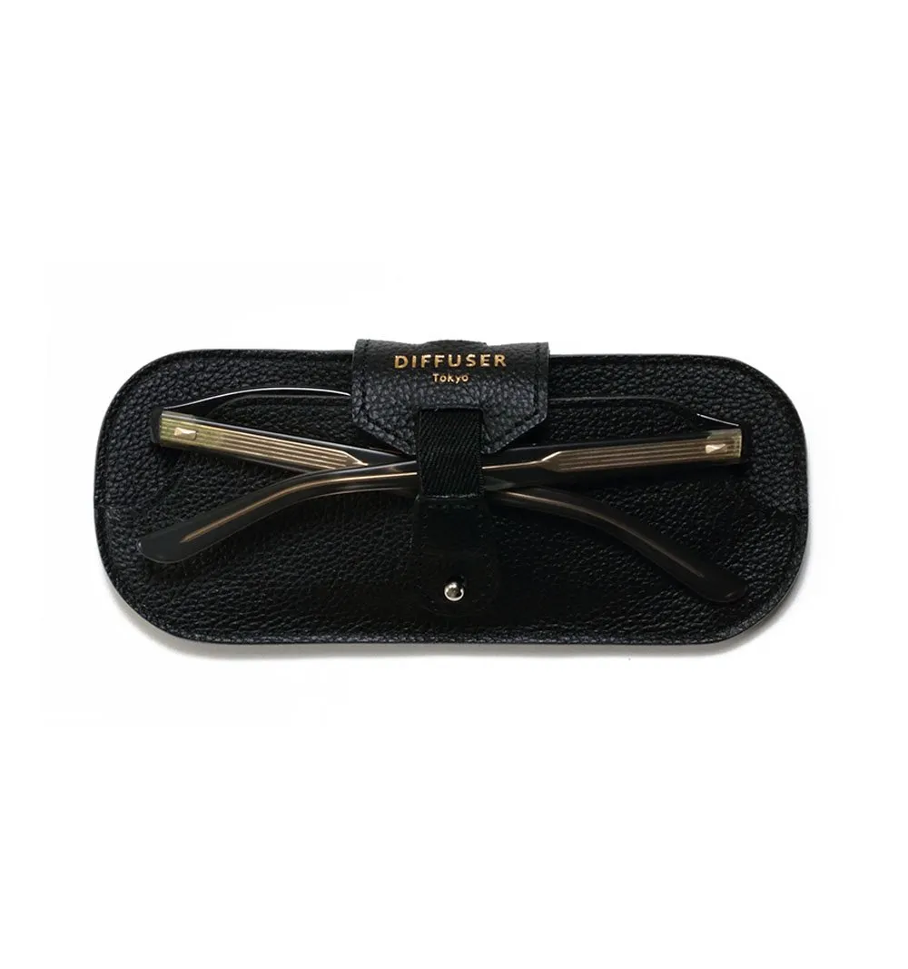 SHRINK LEATHER SMART CASE / BLACK/BEIGE