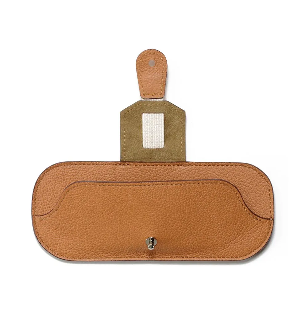 SHRINK LEATHER SMART CASE / CAMEL/BEIGE