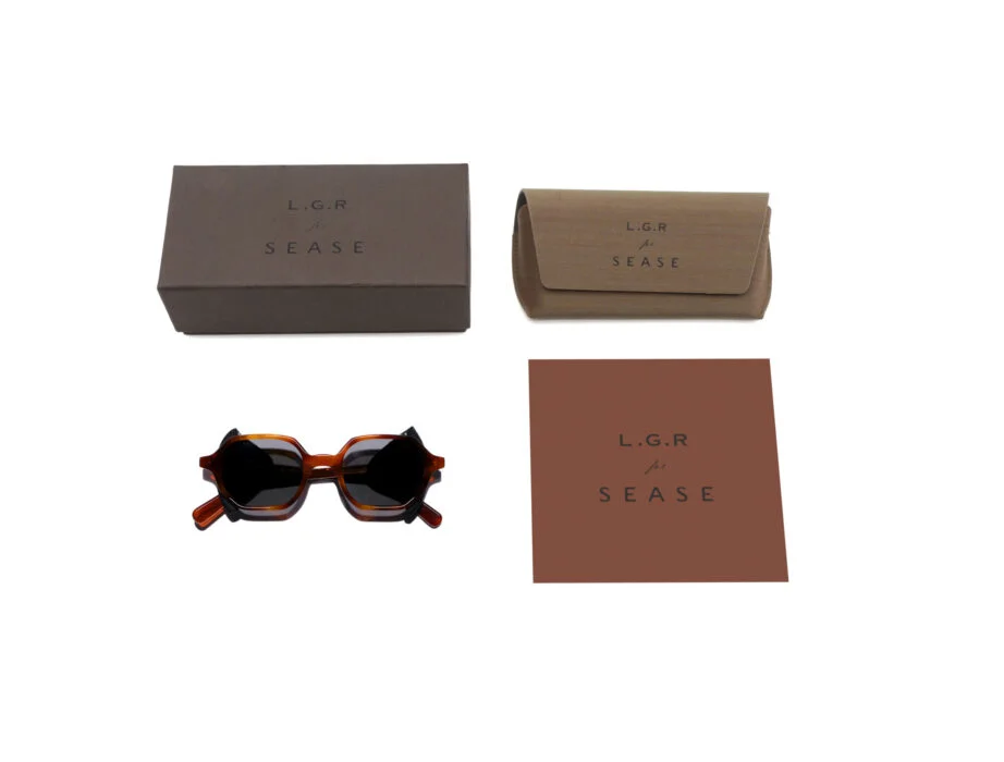 ZANZIBAR FLAP LGR X SEASE / CARBON CASHMERE HAVANA CHIARO