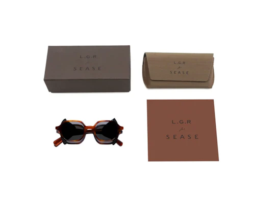 ZANZIBAR FLAP LGR X SEASE / CARBON CASHMERE HAVANA CHIARO
