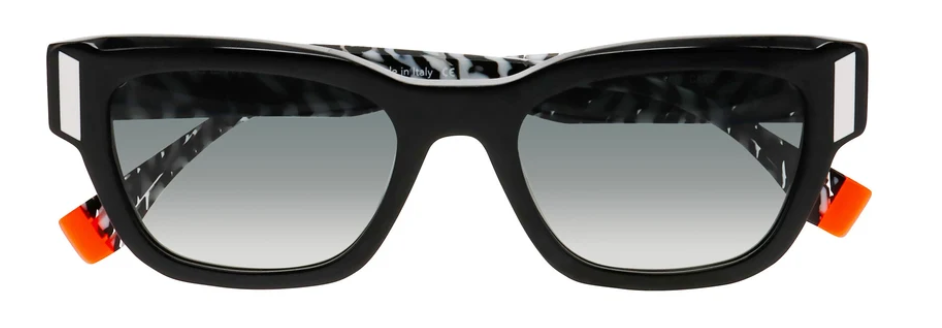 Face a Face Verso 1 col 100 Black/White 52/20 w/ Grey Grad lenses