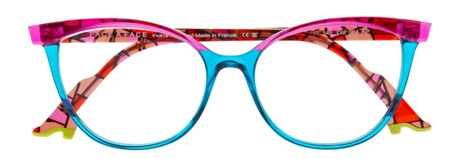 Translucent hot pink/blue fade