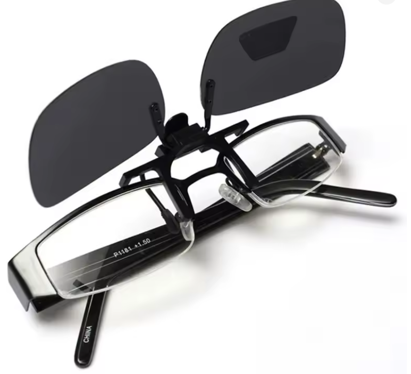 Aviator sun clip / brown