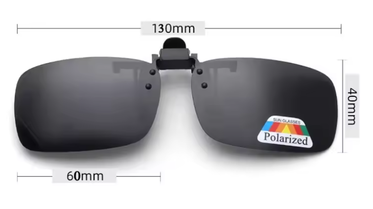 Aviator sun clip / black