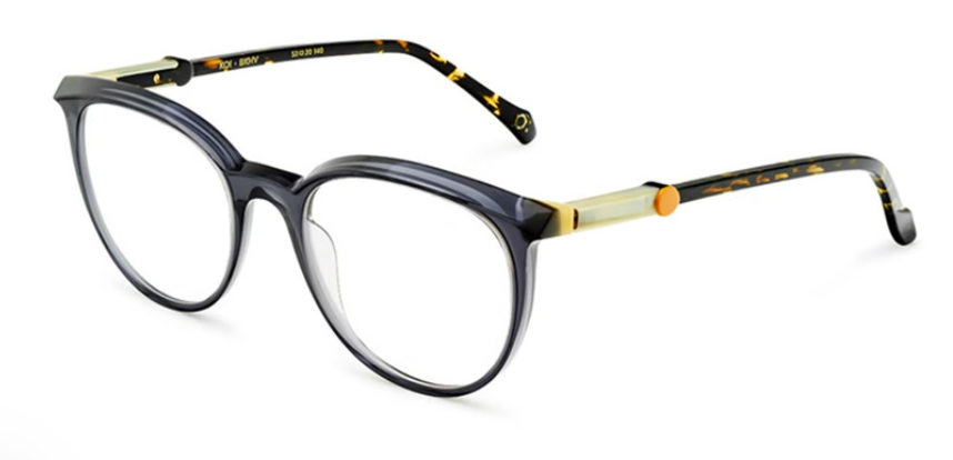 Black acetate cat-eye frames with tortoiseshell and gold metal temple details
