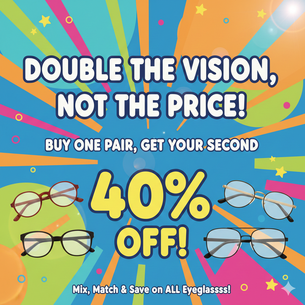 Seeing Double? (Good, Because the Second Pair is 40% Off!)