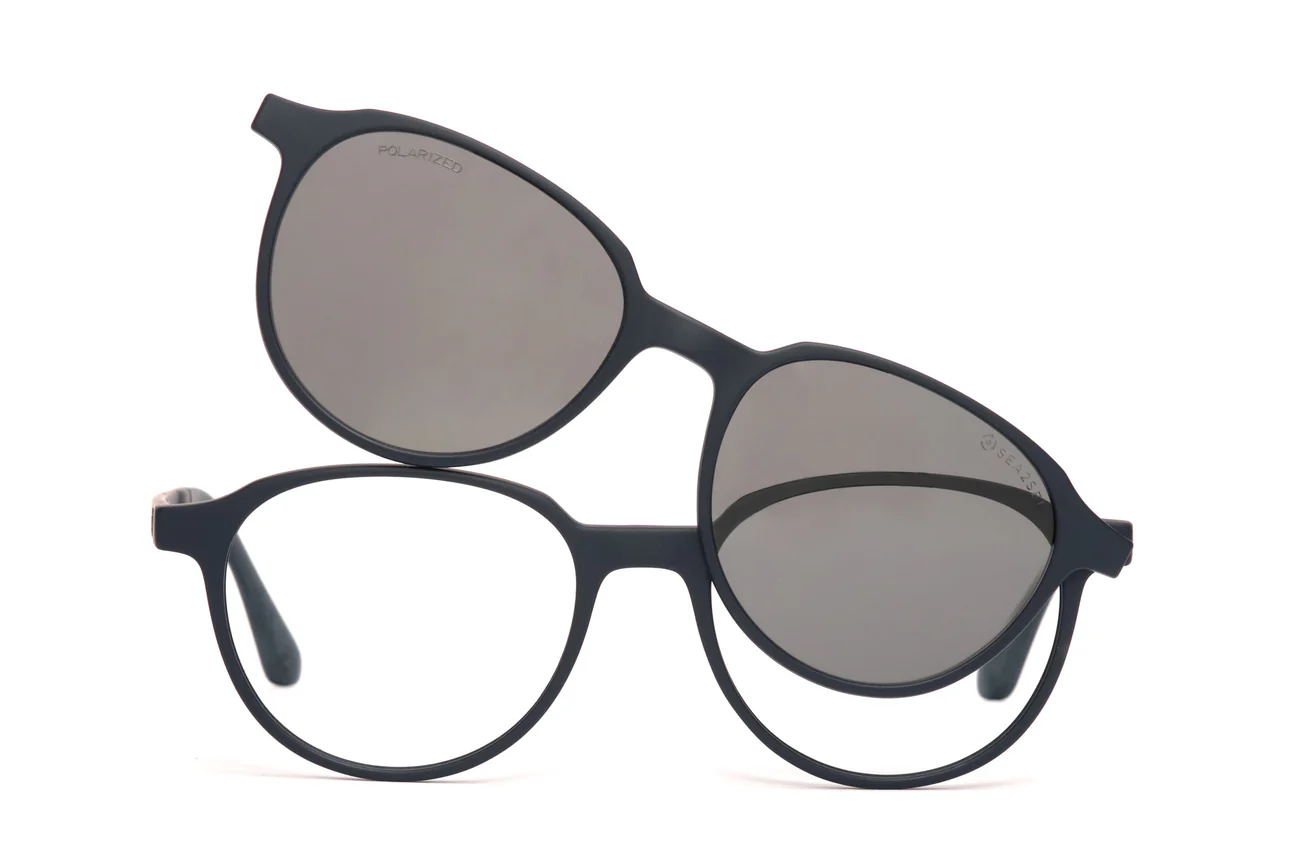 Blue Grey Matt + Clip w/ Black Polar AR Lenses