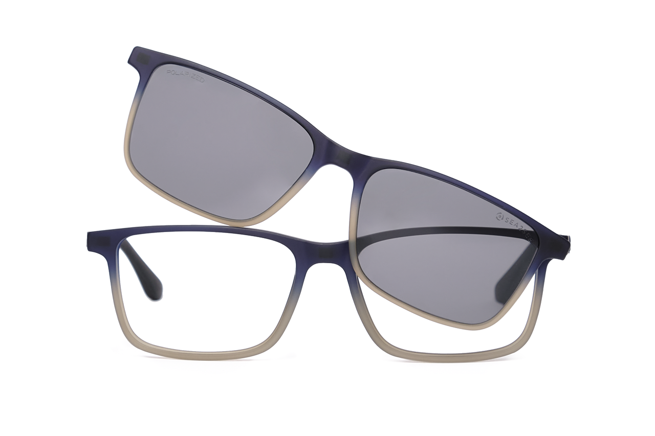 BLUE GREY GRADIENT MATTE + BLACK POLARIZED CLIP