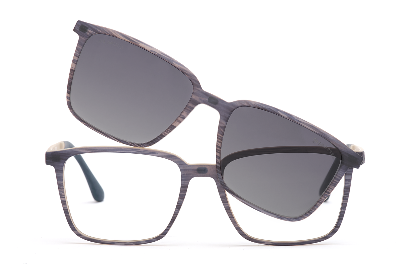 Blue Grey Matte + Clip w/ Black polar AR lenses