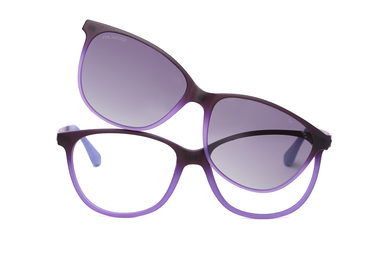 LILA GRADIENT MATTE + BLACK GRADIENT POLARIZED CLIP