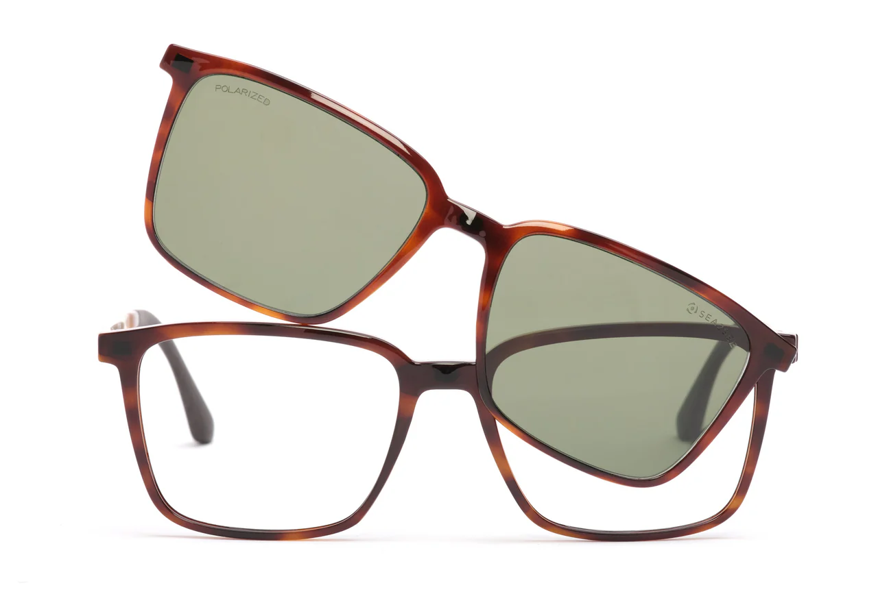 Havana Matte + Brown Polarized Clip