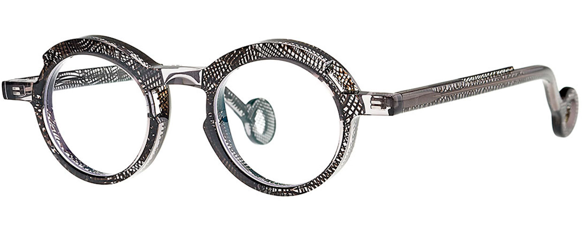 Transp Graphite grey+Black lattice