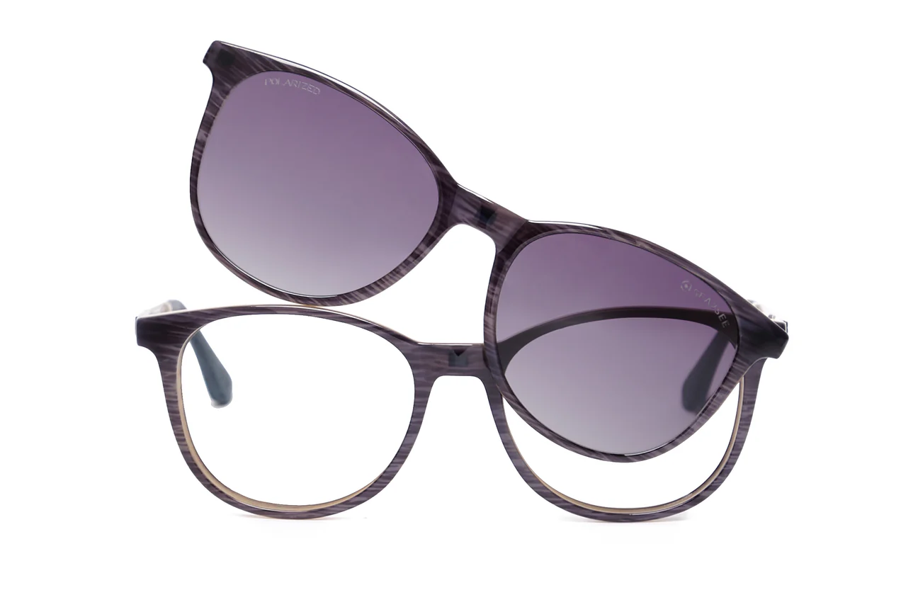 Blue 5 Oceans Shiny + Clip w/black polar AR lenses