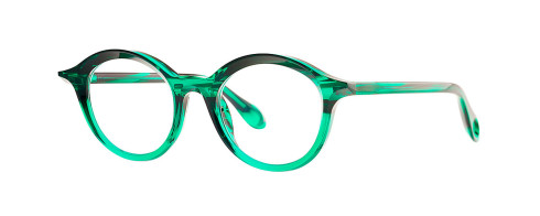 Green lined+transparent opal green