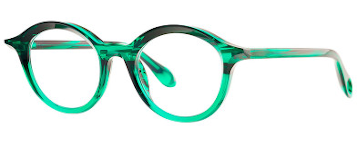 Green lined+transparent opal green