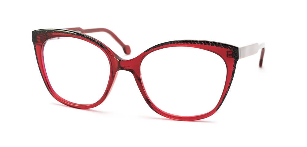 579 RED / GLITTER BLACK