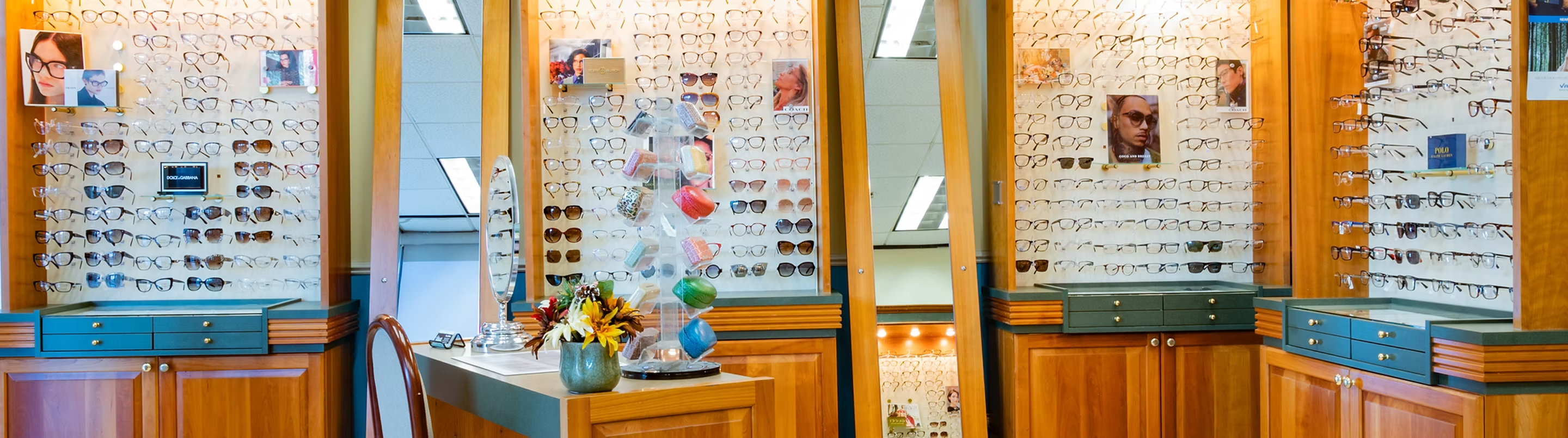 We carry exclusive eyewear products and features two new product lines by African American designers, Coco and Breezy and Vontelle.