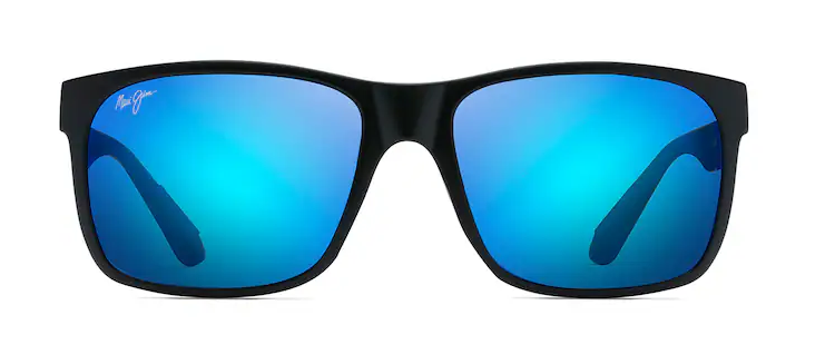 Red Sands MJ0432S / Matte Black w/ Blue Hawaii Lens