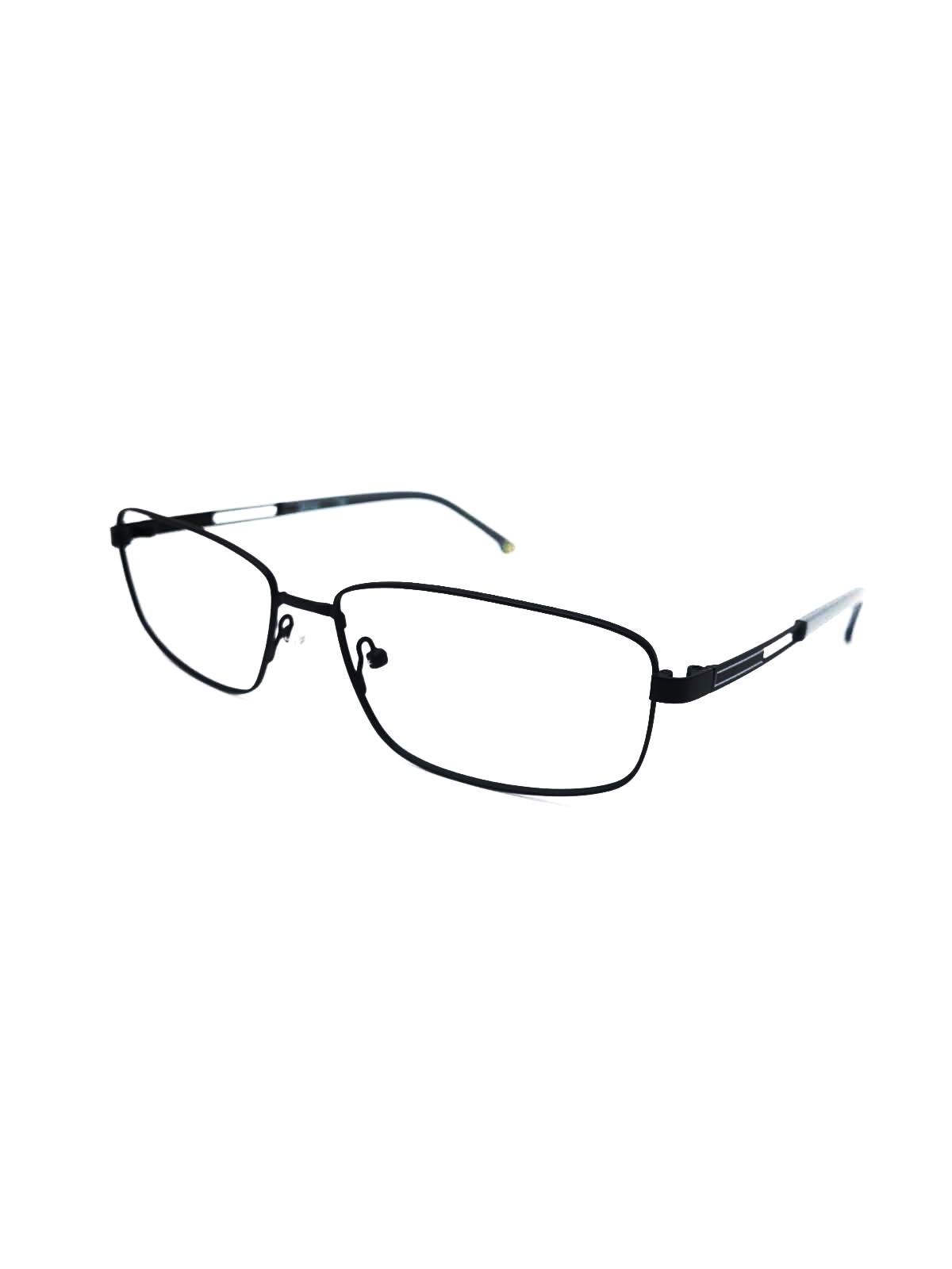 Black metal rectangular with clean lines and structured frame design