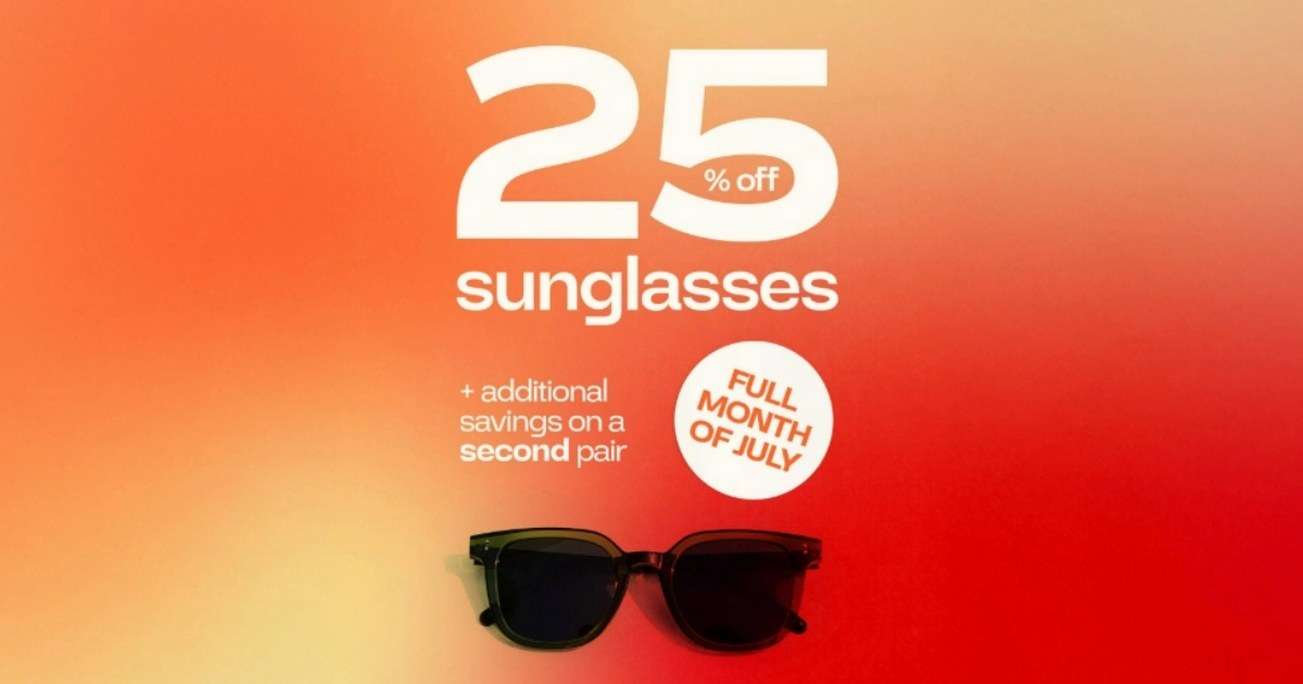 Sunglasses are 25% off all month long at Milwaukee Eye Care, plus enjoy extra savings on a second pair! Find your perfect look and protect your eyes this summer at any of our four locations: East Side, Brookfield, Bayside, and Franklin. Sale ends July 31