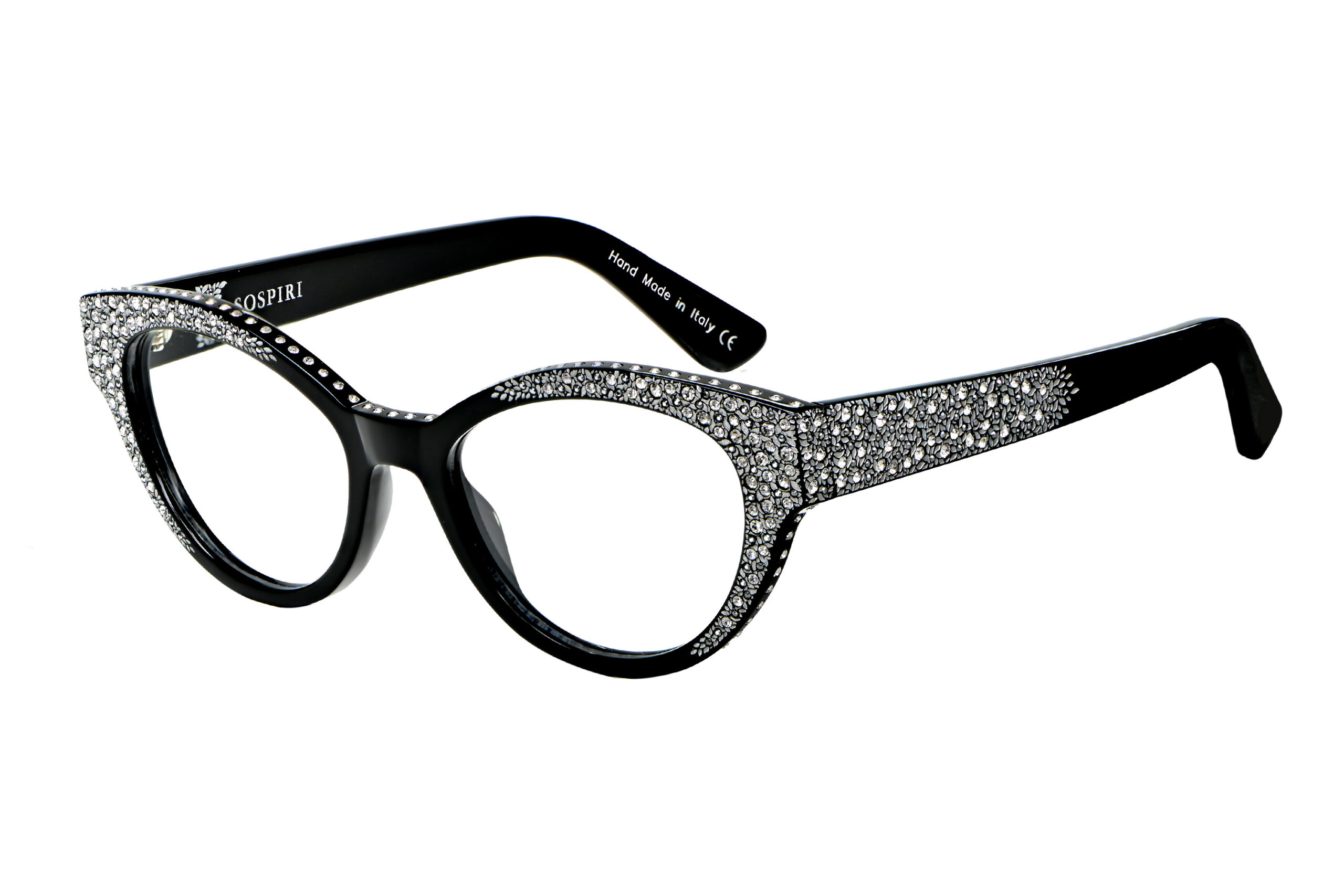 Black w/Clear Crystals