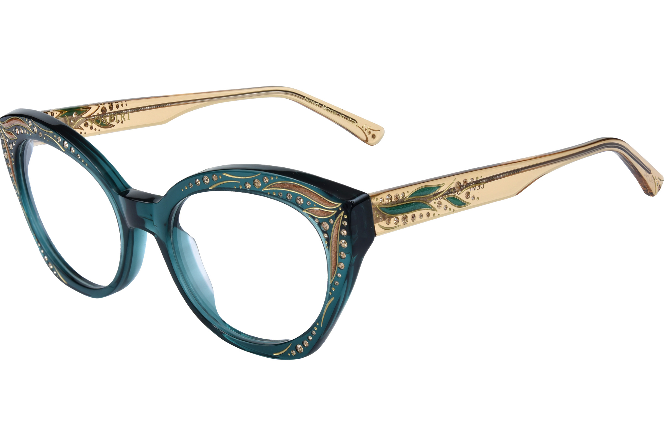 Emerald Green with Gold Temples