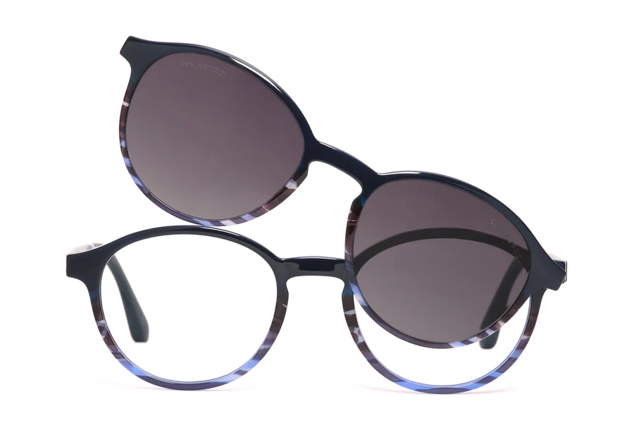 Blue Aquamarine Shell w/Polarized Grey