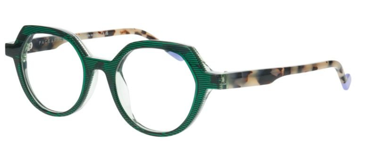 TRANSPARENT STRIPED DARK GREEN