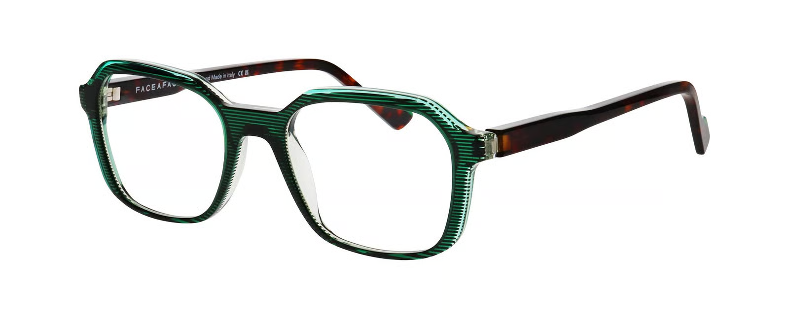 TRANSPARENT STRIPED DARK GREEN