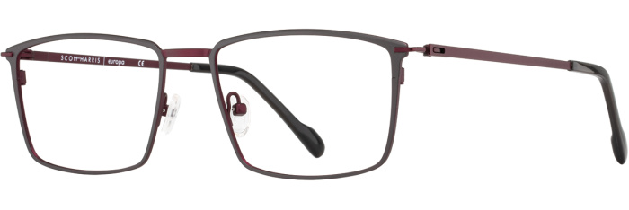 Charcoal / Maroon