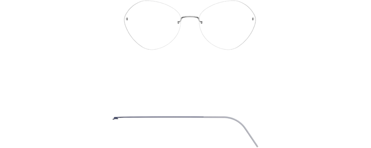 SILVER BRIDGE/POL. MIDNIGHT BLUE TEMPLES