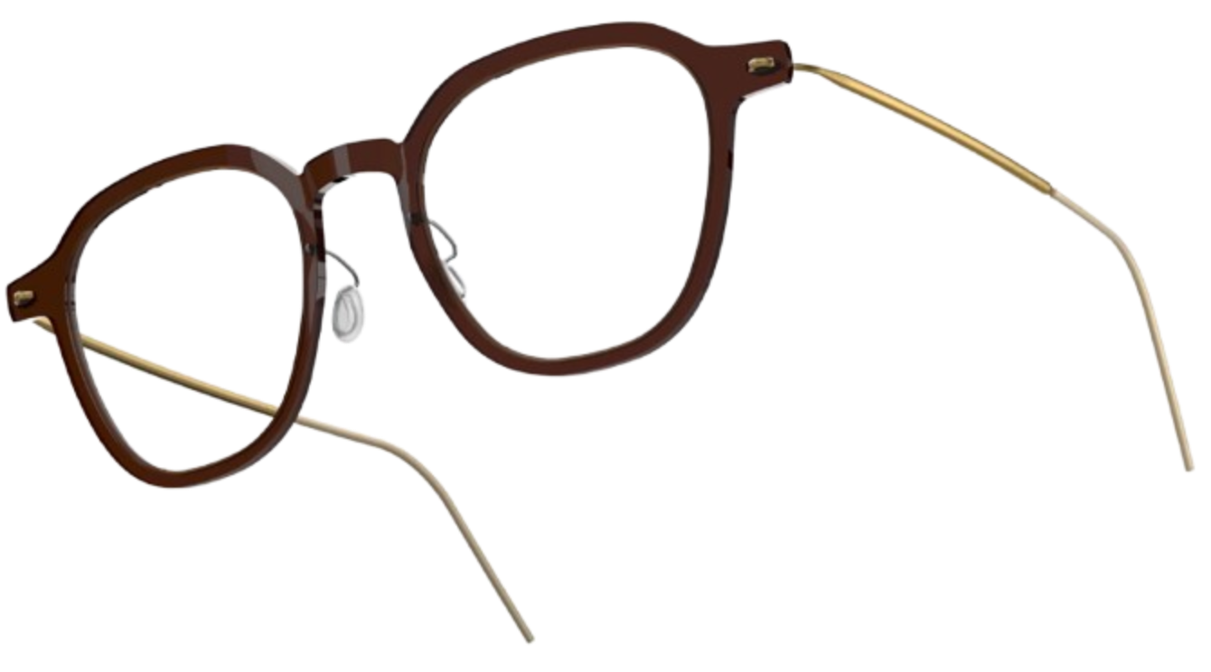 TRANSPARENT BROWN/ GOLD TEMPLES