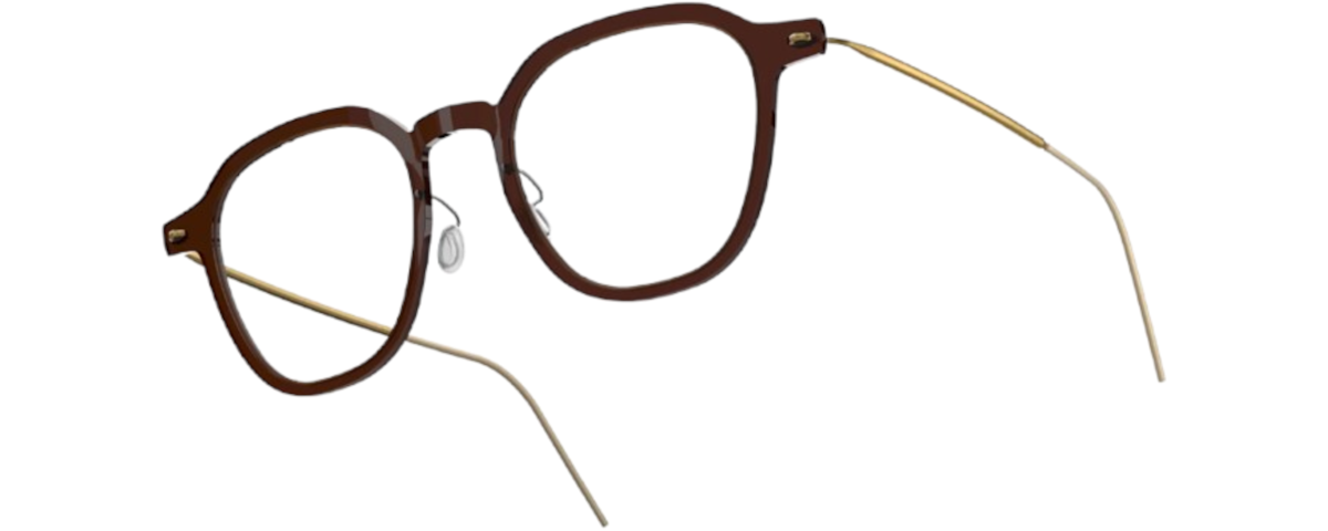 TRANSPARENT BROWN/ GOLD TEMPLES