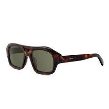 Acetate Shiny Havana with Green Normal lenses