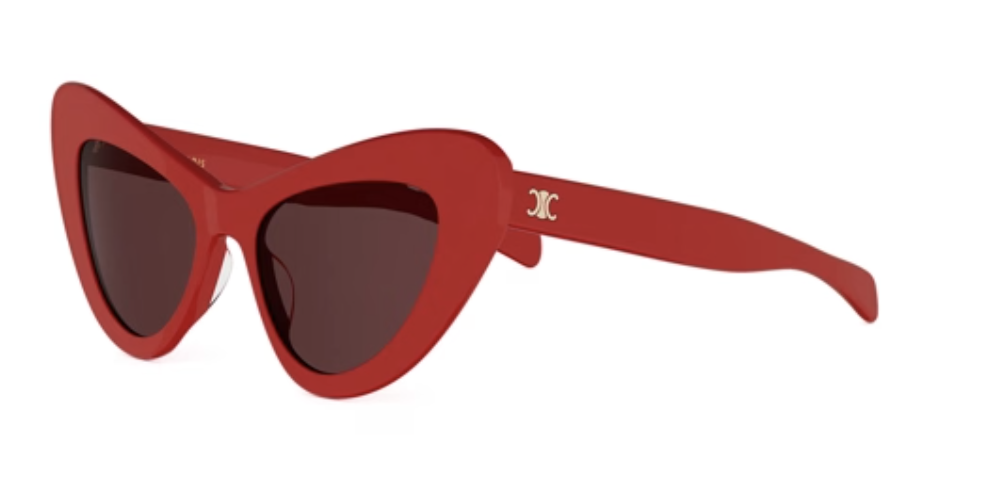 Acetate Shiny Red with Brown Normal lenses